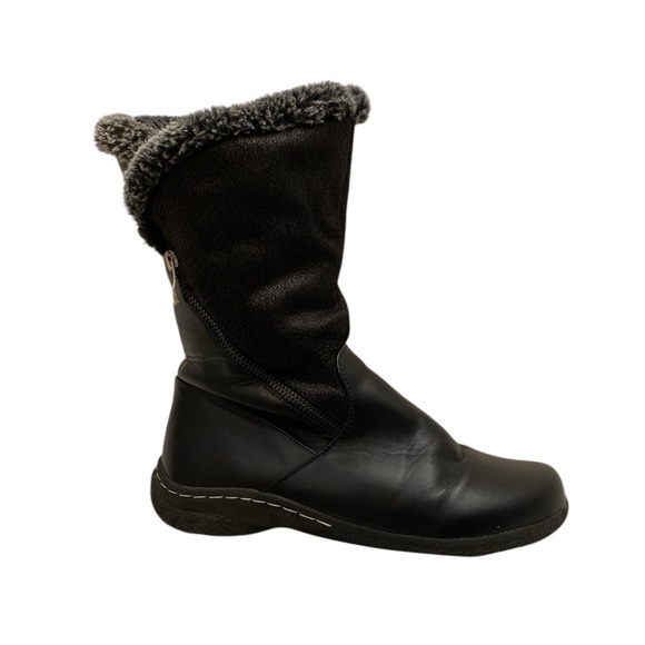 Cozy Black Fur-Lined Winter Boots - Picture 4 of 11